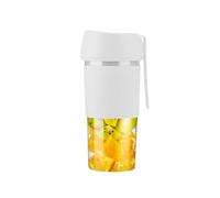 Glass Portable Blender 4 Blade Small Blenders Cup USB Personal Size Blender For Kitchen Office Travel Gym 300ml/10.5oz(Wei)
