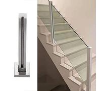 Glass Post and Stainless Steel Clamp for Balcony and Stair Railings - Secure Your Deck with Durable, Stylish Safety Solutions