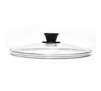 Glass Pot Lid 16-38cm Universal Replacement for Pans, Casseroles, Fry Pots with Steam Release Valve and Stainless Edge (26CM)