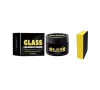 Glass Powder 30g Glass Scratch Remover for Windscreen Fine Aluminium Oxide Car Window Screen Cleaner Scratch Remover Windshield Wash Polish with Sponge 34