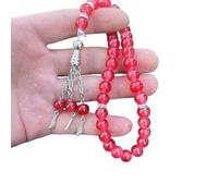 Glass Prayer Beads Tassels Hand 33 Beads Rosary Religious Jewelry Men Women Prayer Rosary Decorative Tassels
