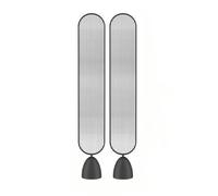 Glass Privacy Screen Partition, Freestanding Wall Divider with Rounded Base, Versatile Metal Frame Decor for Living Room and Hall, 1 Piece