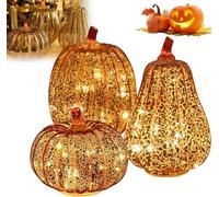 Glass Pumpkin LED Lantern Halloween Decoration Cross-Border Lights Popular Halloween LED