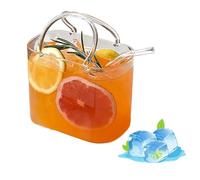 Glass Purse for Drink,Purse Drinking Glass,Unique Drinking Glasses with Straw,Creative Bag Shape Cup for Fruit Juice Afternoon Tea Flowers Picnic (1 PC)