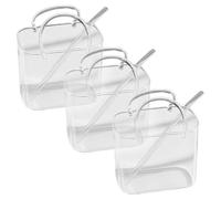 Glass Purse for Drinks 770ml Clear Unique Drinking Glasses with Handle Cute Cocktail Glasses for Home Bar Juice and Iced Tea 3PCS