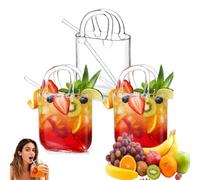 Glass Purse for Drinks Set, Purse Drinking Glass, with Glass Straw,for Juice Tea Cocktails Fish Tank Vase A Ladies' Party Gift Creative Drinking Mug 3 pcs