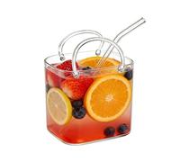 Glass Purse for Drinks with Straw, Purse Drinking Glass, Cute Wine Glasses, Unique Wine Glasses Vase for Drinks, Handbag Vases with Handle for Fruit Juice,Tea,Flowers,Fish Tank (1Pcs)