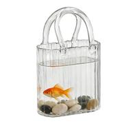 Glass Purse- Primary Glass Material Feature, Technical 1500ml Large Volume Capacity; Professional Handblown Style Artistic Finish; Transparent Multi Purpose Serving Bowl | Beverage Cup for Women