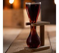 Glass Quarter Yard of Ale with Stand