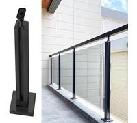 Glass Railing Post Clamps for Deck Balusters, Stainless Steel Connectors for Handrails, Suitable for Balconies and Hallways