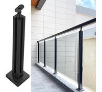 Glass Railing Post Clamps for Deck Balusters, Stainless Steel Connectors for Handrails, Suitable for Balconies and Hallways