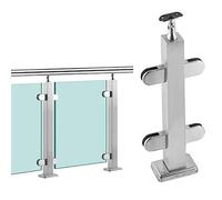 Glass Railing Post for Handrail Support | Interior and Exterior Balustrade Pillar for Fencing Panels | Home and Commercial Use