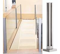 Glass Railing Post for Indoor Balustrade 125cm Corner Support for Stair Handrail Durable Glass Baluster Connector Modern Safety Solution for Stairs and Platforms