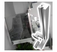 Glass Railing Post for Indoor Stairs Side Support Balustrade Column with Expansion Screws for Terrace Patio Pool & Porch - Durable & Stylish Safety ution