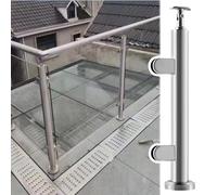 Glass Railing Post for Stairs 60-140cm | Adjustable Height Corner & Middle Options | Durable Glass Balustrade Support for Indoor Use Modern Design