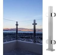 Glass Railing Post for Terrace Garden Fence Baluster Square Post Clamp for Patio Railing Balcony Platform Deck Guardrail - & Stylish Outdoor Safety Solution