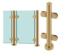 Glass Railing Post,Heavy Duty Stainless Steel Glass Railing Post - Square Clamp for Stair Banister & Vertical Balusters, 130cm Shallow Grey, Ideal for Exterior Steps & Villas Balcony