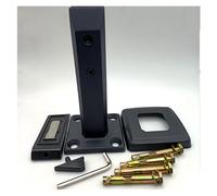 Glass Railing Post,Matte Black Shower Glass Fence Clamp - 16-20cm Square Railing Bracket for Decks, Balconies, and Stairs - 14-Piece Small Glass Spigot Post Clamp Set (H 20cm/7.8in)