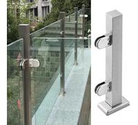 Glass Railing Post System with Square Balusters and Mounting Screws for Stairs and Decks