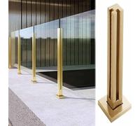 Glass Railing Post System with Square Panel Clamps for Balcony Stair Deck Safety