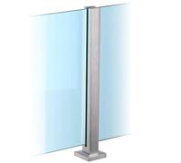 Glass railing posts-DIY Glass Railing Post Kit - Silver Spigot Post for Level/Stair Handrails - 85cm Indoor/Outdoor Glass Railing System - Durable Mid/End Suppo
