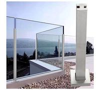 Glass Railing Posts Kit for Stairs Decks Patios & Gardens - Transparent Supports for Fences 145cm/57inch Middle Post for Enhanced Safety & Style