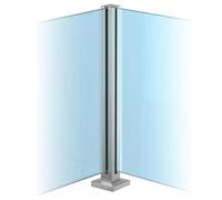 Glass railing posts-Universal 304 Stainless Steel Glass Railing Posts - End, Middle & Corner for 8-12mm Glass - Perfect for Stairs, Balconies, Decks & Pool Fenc