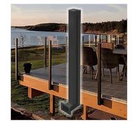 Glass Railing Support Bracket Outdoor Tempered Glass Clamp LL Post Mount for Terrace Balustrade Columns Right End Post 125cm/49.2in - & Stylish