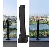 Glass Railing System for Stairs - Complete Kit with 80-140cm Height Options, Durable Balustrade Guardrail Post for Outdoor Steps - Modern Mid Post Design
