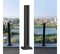 Glass Railing System for Stairs - Complete Kit with End Post, 80-140cm Height, Stylish Balustrade for Outdoor Steps, Durable Courante Garde Corps Poteau
