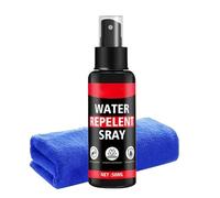 Glass Rain Guard Spray - 50ml Anti-Rain Car Cleaner with Towel - Windshield Water Shedding Solution - for Driving Commuting Road Trip Cleaning Restoration Visibility