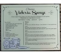 Glass Recipe Chopping Board Classic Victoria Sponge Cake Large Worktop Saver Surface Protector 35cm x 45cm