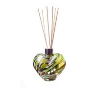 Glass Reed Diffuser Heart - Green & White