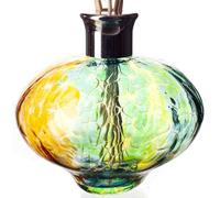 Glass Reed Diffuser Oval in Optic Turquoise, Yellow & Orange