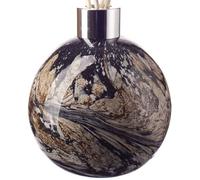 Glass Reed Diffuser Sphere in Black, White & Gold Marble Effect (Twilight Quarry)