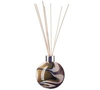 Glass Reed Diffuser Sphere in Brown, Cream & Black (Earths Stone)