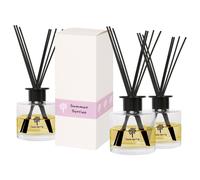 Glass Reed Diffusers - 200ml - Summer Berries - Pack of 3 Nicola Spring Clear One Size