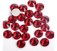 Glass Rhinestones Crystal Glass Non Hotfix Rhinestones SS3 to SS40 Multicolor 1440pcs(Dark Siam,Mix Sizes 1440pcs)