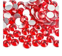 Glass Rhinestones Crystal Glass Non Hotfix Rhinestones SS3 to SS40 Multicolor 1440pcs(Light Siam,SS6 1440pcs)