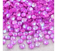 Glass Rhinestones No-Iron Glass Rhinestones, Nail Art Decorations, Various Shades of Purple(AB neon Purple,SS16-1440)