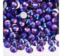 Glass Rhinestones No-Iron Glass Rhinestones, Nail Art Decorations, Various Shades of Purple(Dk.Amethyst AB,SS16-1440)