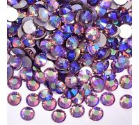 Glass Rhinestones No-Iron Glass Rhinestones, Nail Art Decorations, Various Shades of Purple(Lt.Amethyst AB,SS16-1440)