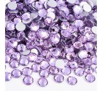 Glass Rhinestones No-Iron Glass Rhinestones, Nail Art Decorations, Various Shades of Purple(Lt. Violet,SS16-1440)