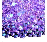 Glass Rhinestones No-Iron Glass Rhinestones, Nail Art Decorations, Various Shades of Purple(Violet Aurora,SS16-1440)