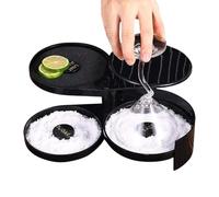 Glass Rimmer - Margarita Salt Dish, Cocktail Rim Salter | Bar Glass Rimmer, Black Seasoning Box Margarita Salt Dish, Glass Rimmer, Bartender Tools for Better Drinks Drink Preparation