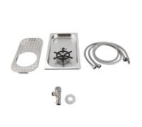 Glass Rinser Cup Washer 304 Stainless Steel Automatic Sink Bottle Washing Equipment with Drain Drip Tray for Home Coffee Shop Bar