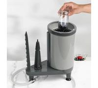 Glass Rinser, Cup Washer with High-Density Brushes and Hoses, Anti-Slip Mats for Fast and Easy Cleaning, Ideal for Kitchen Sink and Faucet Use
