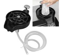 Glass Rinser for Kitchen Sink, Automatic Sink Glass Rinser Stainless Steel Faucet Glass Rinser Kitchen Sink Bottle Washer for Glassware Cups and Bottles