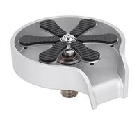 Glass Rinser for Kitchen Sink High Efficiency Cup Washer Non Slip Base Pad Six Leaves Faucet Bottle Washer (Silver)