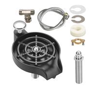 Glass Rinser for Kitchen Sink - Stainless Steel High Pressure Automatic Cup Washer | Bottle Cleaner, Bar Pitcher Flushing Tool, 2 in 1 Countertop Accessories for Home Restaurant